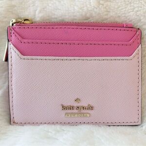 Kate Spade Pink Color-block Morgan Cardholder Wallet